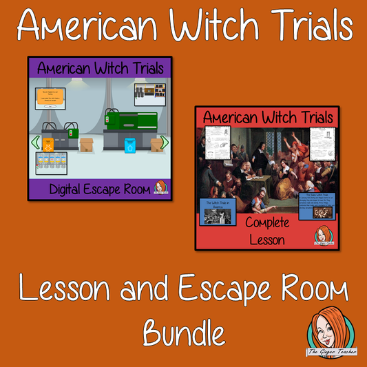Learn About American Witch Trials Lesson and Escape Room Bundle