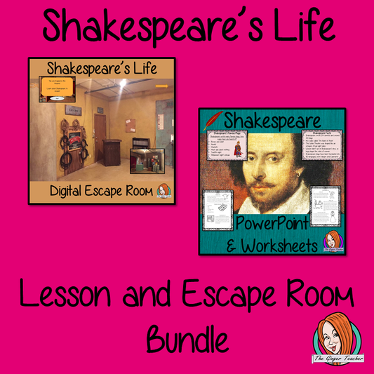 Shakespeare’s Life Lesson and Escape Room Bundle