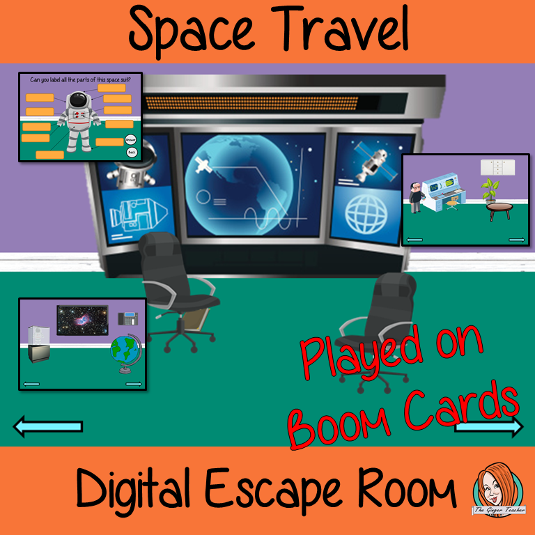 Space Travel Science Escape Room Boom Cards