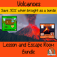 Volcanoes Science Lesson and Escape Room Bundle