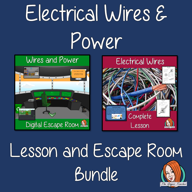 Electrical Wires and Power Lesson and Escape Room Bundle