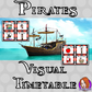 Pirate Classroom Visual Timetable  This download includes a fun pirate themed classroom visual timetable. These are great for teachers and kids to have a pirate room and to support young or SEND children with changes.  This download includes: - Timetable banner - Instructions - 76 visual timetable cards #classroomthemes #teachingideas #pirateclassroom
