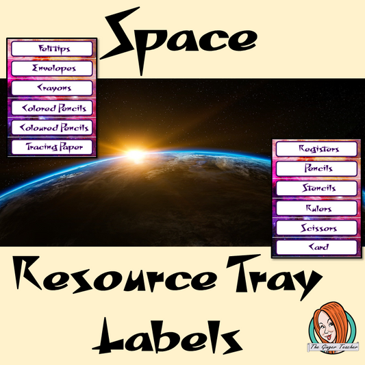Outer Space Themed Resource Tray Labels  This download includes 88 fun space tray labels for your classroom as well as editable versions. These are great to complete your outer space themed room.   This download includes: - 88 tray labels - Editable versions #classroomthemes #teachingideas #spaceclassroom