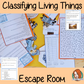 Classifying Living Things Escape Room Game This is a fun game that is perfect for teaching children about classification of living things. This game focuses on students finding out facts and information and using these to solve puzzles. This helps them to learn about the different groups living things can be placed in and why this is so important, they must solve a series of clues #livingthings #classifying #sciencelessons #escaperoom