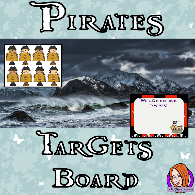 Pirate Classroom Targets Board This download includes a fun pirate themed classroom targets board for your children to record their progress. These are great for teachers and kids to have a pirate room and give children responsibility for their own targets. This download includes: - Editable pirate names - Instructions  - Targets board #classroomthemes #teachingideas #pirateclassroom