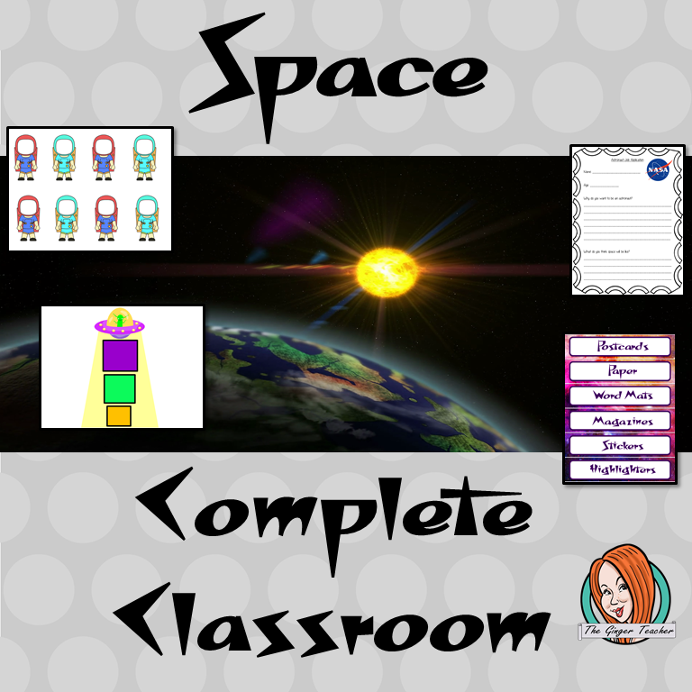 Complete Outer Space Themed Classroom Bundle This download includes more than 140 printables for a fun space themed classroom. These are great for kids and teachers. This download includes: - Banners - Labels - Timetables - Calendars - Lanyards - Lettering - Signs  - And much more!  #backtoschool #classroomthemes #teachingideas #Outerspaceclassroom
