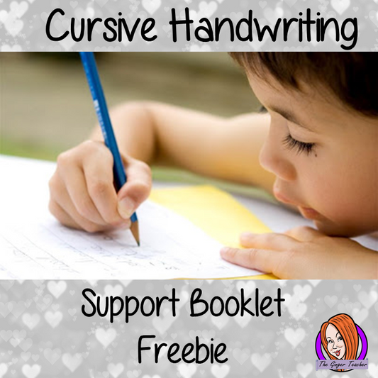 Cursive handwriting support booklet