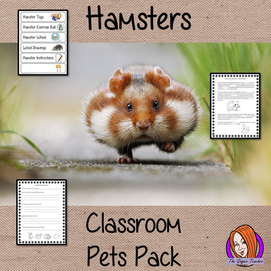 Hamsters Classroom Pets Pack a fun pack for your classroom hamster. 11 sheets included to allow children to request a pet, monitor it with an observation journal, draw pictures of the class pet, set up feeding rotas, label the pet’s equipment, create rules for the pet, read instructions for hamster care and complete cloze sheets of the instructions. A great way to teach about caring for living things. #teaching #classpets #pshe #pets #hamsters #caring #lessons #animals