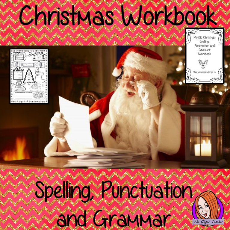 Christmas Spelling, Punctuation and Grammar Workbook This fun 10 page workbook has fun exercises for children to practice their spelling and grammar skills. There are exercises for kids to complete which look at plurals, tenses, sentences, punctuation, spelling and identifying nouns, verbs and adjectives. #Christmas #classroom #spag #planning #lessons #festive #learning #spelling #resources #teaching #lessonplans #holidays #holidayseason #punctuation #grammar