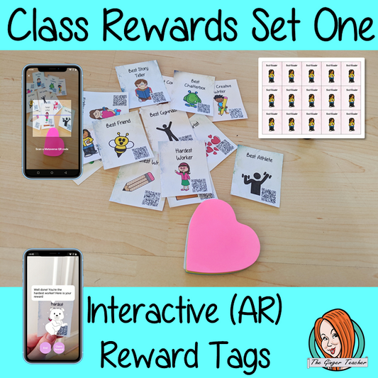 Classroom Awards  interactive ar Reward Tags set One Brag tags Give you class something to brag about! These reward tags can be printed and used in your classroom for behaviour management. Children love to collect them all so they are a perfect behavior management system  , although there is more to these tags than meets the eye! Scan the code and a fun character will appear in your classroom to congratulate the kids  #bragtags #rewardtag #awardtags 