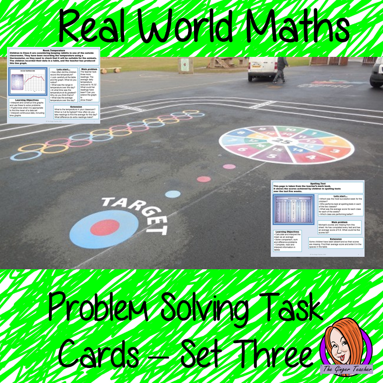 Real World Math Problem Solving Task Cards Set 3