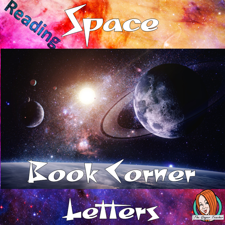 Space Themed Class Book Corner Letters Freebie This download includes fun outer spaced themed book corner lettering for your reading corner display for your classroom. These are great for teachers and kids to have an outer space themed classroom. #classroomthemes #teachingideas #outerspaceclassroom #outerspace 