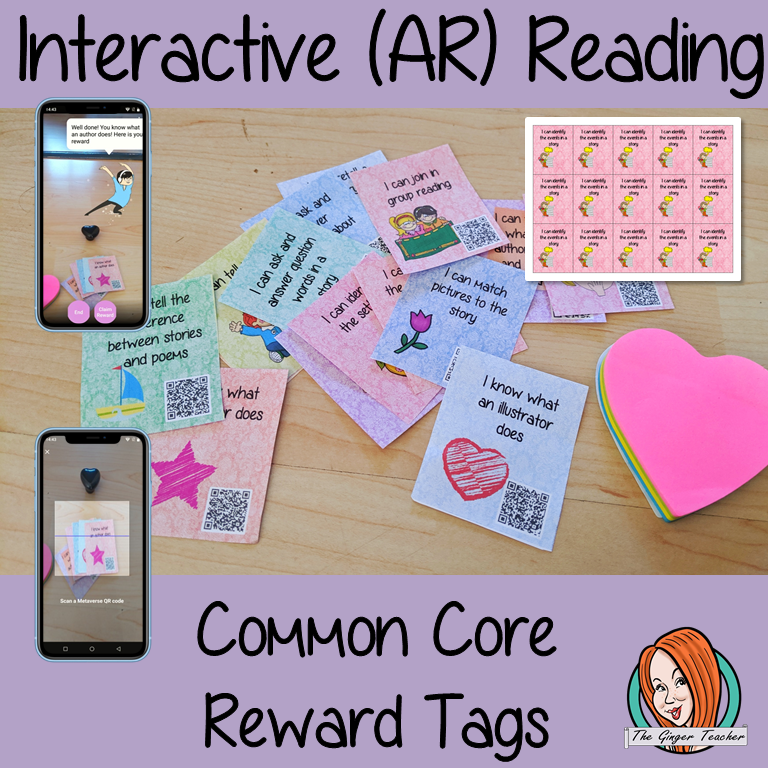 Reading Achievements Common Core Reward Tags (brag tags) Give you class something to brag about! These reward tags can be printed and used in your classroom for behaviour management. Children love to collect them all so they are a perfect behavior management system, although there is more to these tags than meets the eye! Scan the code and a fun character will appear in your classroom to congratulate the kids #bragtags #rewardtag #awardtags 