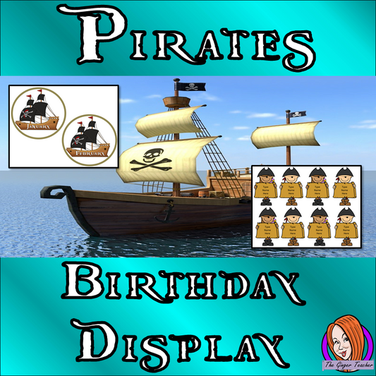 Pirate Class Birthday Display  This download includes fun pirate themed class birthday display for your classroom. These are great for teachers and kids to have a pirate room and celebrate everyone’s birthday.  This download includes: - 12 pirate ship months - Editable Pirate name cards  - Class birthday banner - Instructions  #classroomthemes #teachingideas #pirateclassroom