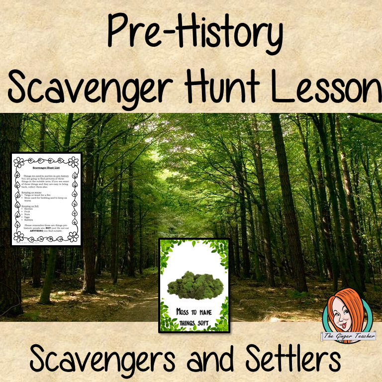 Interactive lesson on Stone Age, Pre-history, Scavengers and Settlers, Cave Man