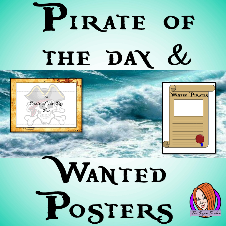 Pirate of the Day Certificate and Wanted Poster This download includes a fun pirate of the day certificate to reward hard working students and pirate wanted poster template to draw and describe themselves or a fictional pirate. These are great to complete your pirate themed classroom.  #classroomthemes #teachingideas #pirateclassroom