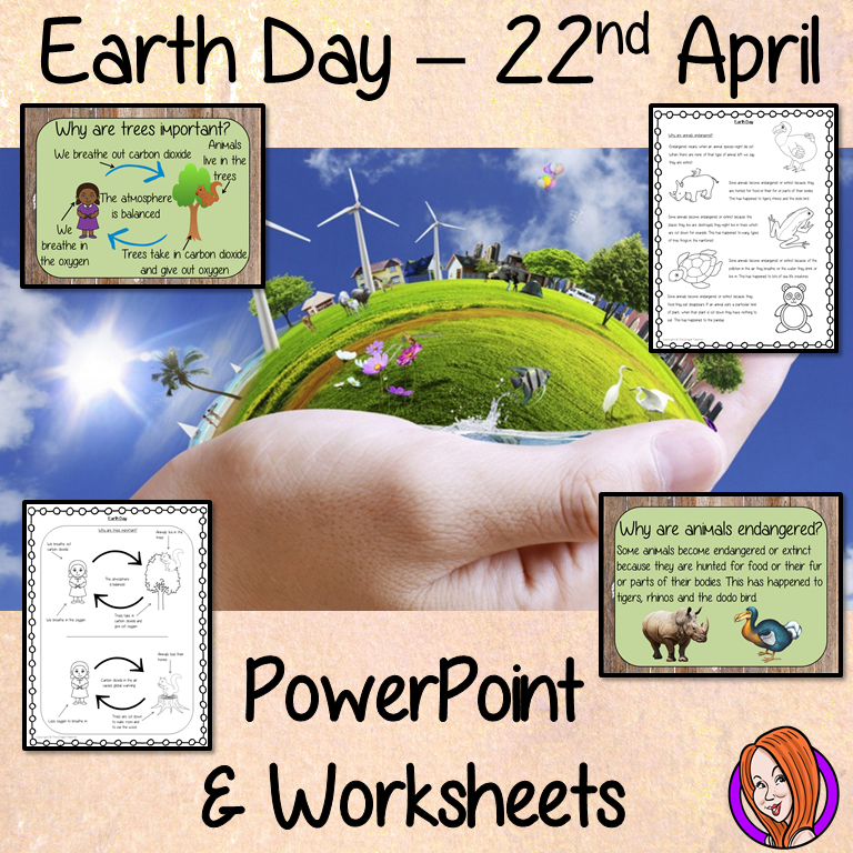 Earth Day  -  PowerPoint and Worksheets