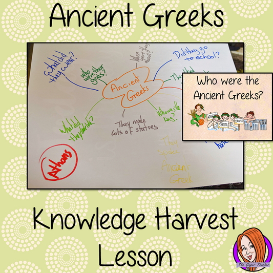 The Ancient Greeks - Knowledge Harvest Lesson This download is a complete lesson on introducing the Ancient Greeks with a knowledge harvest. It is the perfect lesson to start a topic on the Ancient Greeks. Included: Full lesson plan, Example knowledge harvest, Big Question #lessonplanning #Greeks #teachingresources #teaching #resources #historylessons #historyplanning #ancientgreeks