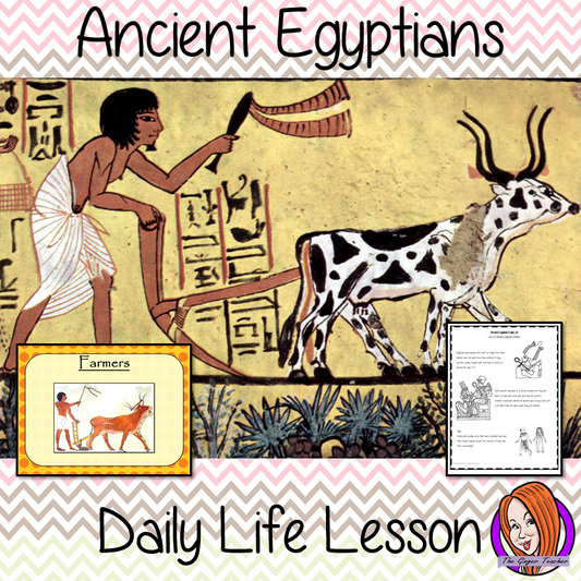 Ancient Egyptian Daily Life - Complete History Lesson This download is a complete resources lesson to teach children about the Ancient Egyptians lives.  The roles and jobs in Ancient Egyptian Society, How children lived and parts of life that were important. There is a 33 slide PowerPoint and 4 versions of worksheet to allow children to show understanding an activity to write a diary entry. #lessonplanning #ancientegyptians #egyptians #teaching #resources #historylessons #historyplanning