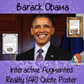 Barack Obama Interactive Quote Poster Augmented Reality (AR) interactive quote poster This poster can be printed and used in your classroom access the augmented reality aspects of this poster download the free Metaverse AR (augmented reality) app. Barack Obama will appear in your classroom to give your kids extra facts and two short videos. Included are two posters one color and one black and white with AR codes for interactive content #blackhistorymonth #blackhistory #barackobama