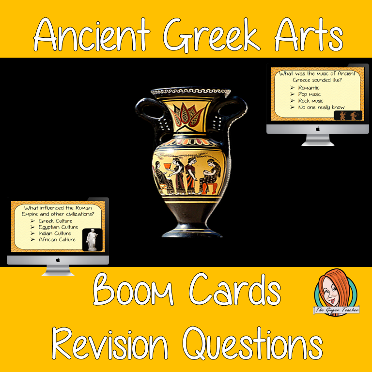 Ancient Greek Art Revision Questions  This deck revises children’s knowledge of Ancient Greek Art. There are multiple choice revision questions to check children’s understanding. These question cards are self-grading and lots of fun!