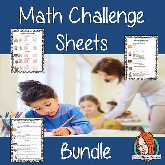 Math Challenge Sheets Bundle
