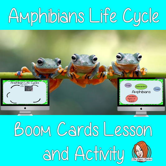 Amphibians Life Cycle - Boom Cards Digital Lesson