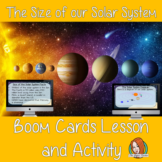 The Size of our Solar System - Boom Cards Digital Lesson