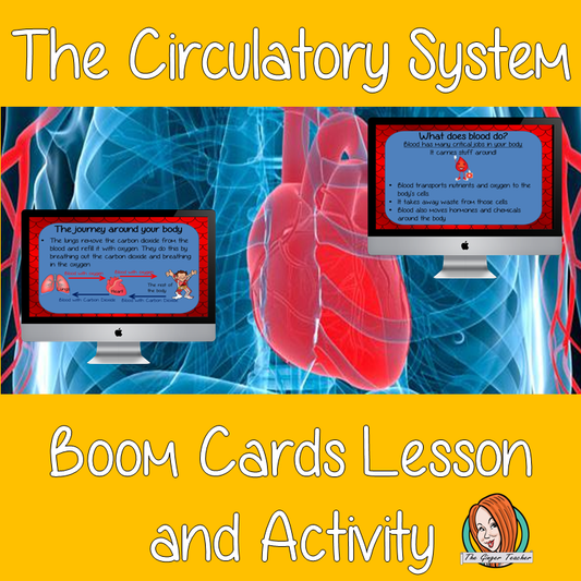 Teach children about the circulatory system!     This lesson teaches children about how blood is used within our bodies. The lesson is split into learning and then exercises to demonstrate learning.     There are 66 cards split into five sections, each section contains learning cards followed by interactive questions - multiple choice, open answers and drag and drop diagrams. 
