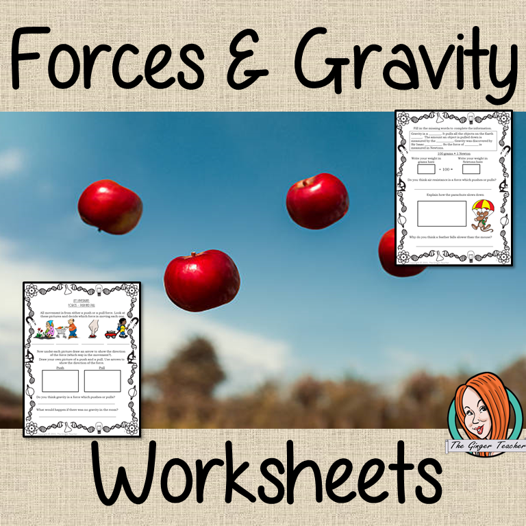 Forces, Gravity, Push and Pull, Newton Worksheets