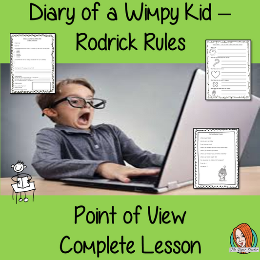 Point of View Narrative Writing  Complete Lesson  – Diary of a Wimpy Kid Rodrick Rules