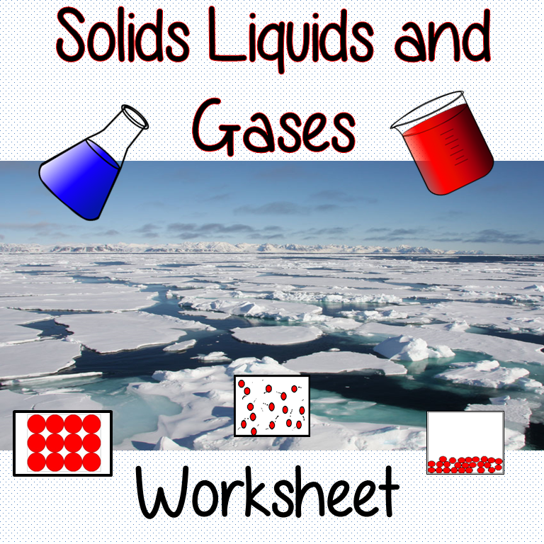 Changes in Materials and Particles, Solids, Liquids and Gases Worksheets