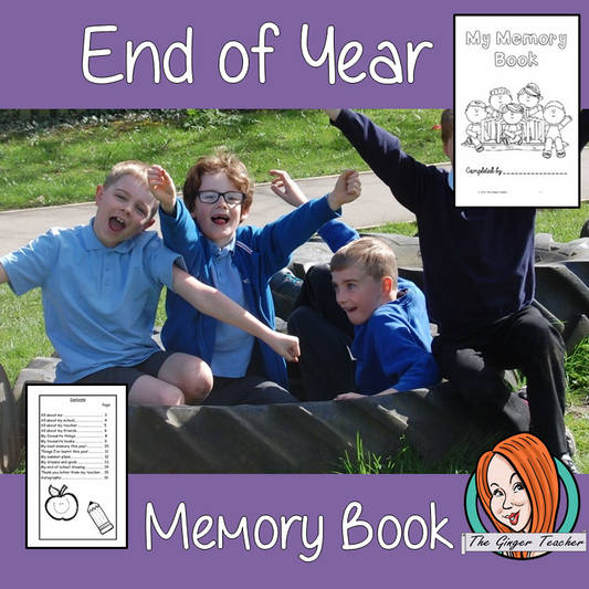 End of School Year Memory Keepsake Book