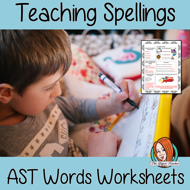 Teaching Spellings AST Words – The Ginger Teacher
