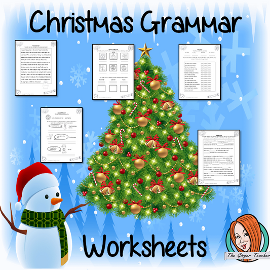 christmas themed grammar worksheets