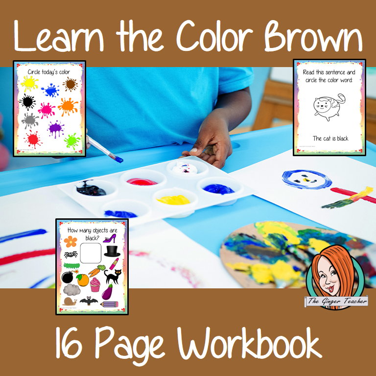 Color ‘Brown’ 16 Page Workbook Help your children practice recognizing and writing the color brown, with 16 pages of activities to select and color.     The 16 pages contain, object coloring, tracing, spelling the color word and picking out the brown objects.