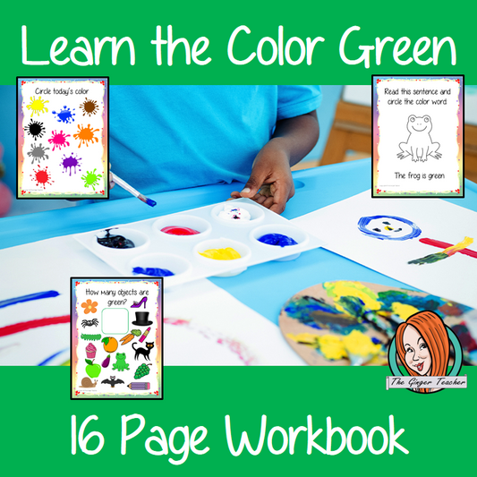 Color ‘Green’ 16 Page Workbook