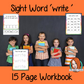 Sight Word ‘Write’ 15 Page Workbook Help your children practice their sight words with 15 pages of activities to spell and use the sight word ‘Write’ in sentences.     The 15 pages contain, handwriting practice, tracing and spelling the word and sentence reading and construction.   
