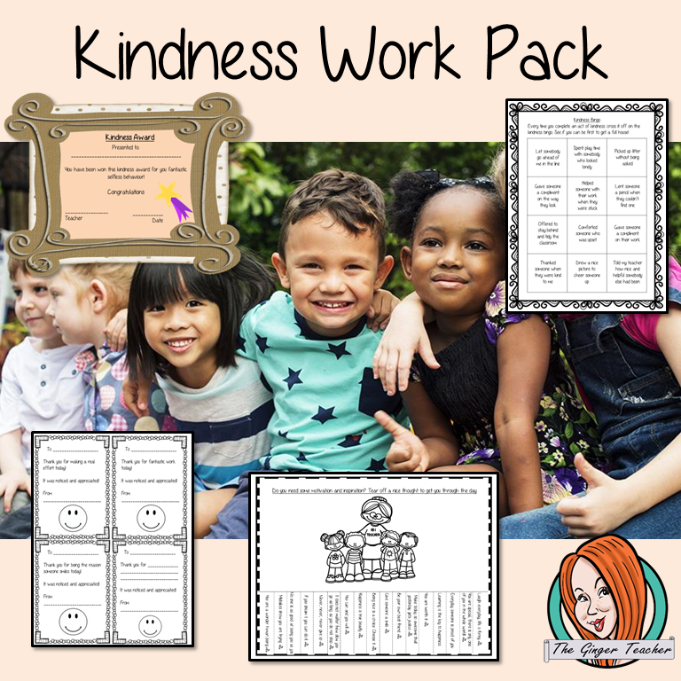 Each Kindness Worksheet.pdf Kindness Worksheets – The Ginger Teacher