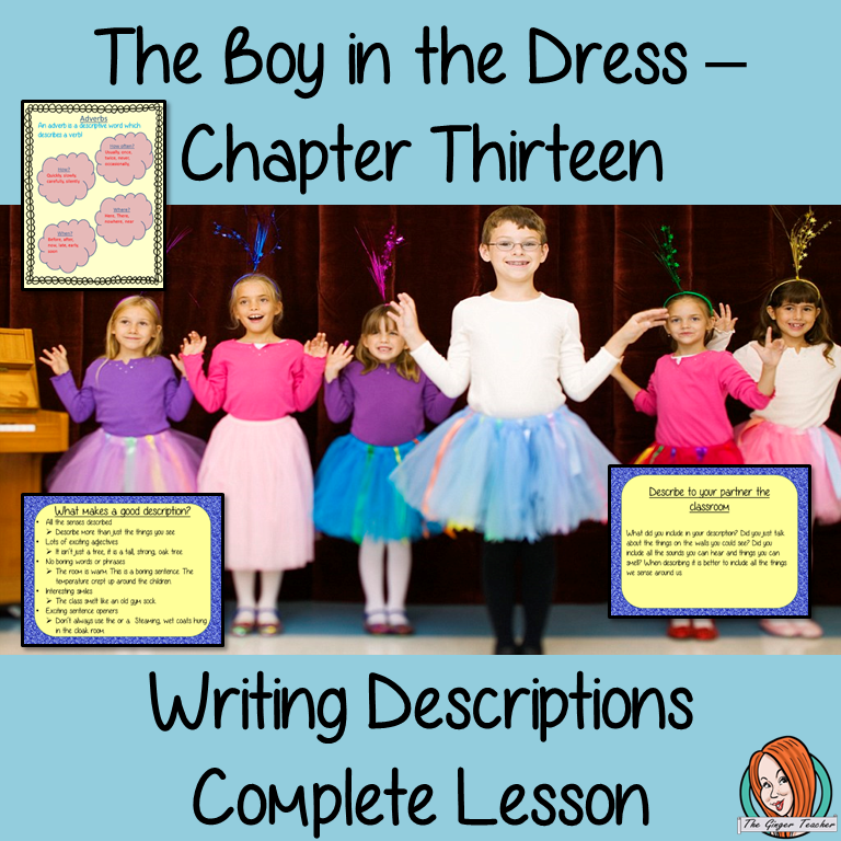 Writing Descriptive Texts Lesson  – The Boy in the Dress
