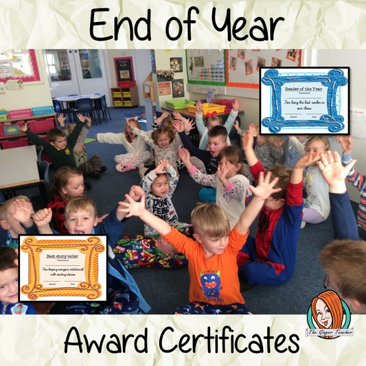 End of Year Award Certificates