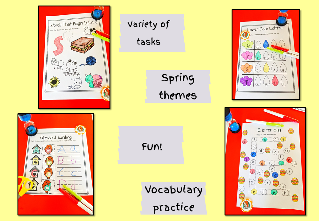 Recognize Letters Spring Spring Themed Letter Recognition and Beginner Sounds – The Ginger Teacher