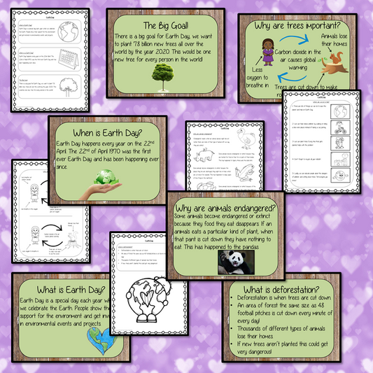 Earth Day  -  PowerPoint and Worksheets