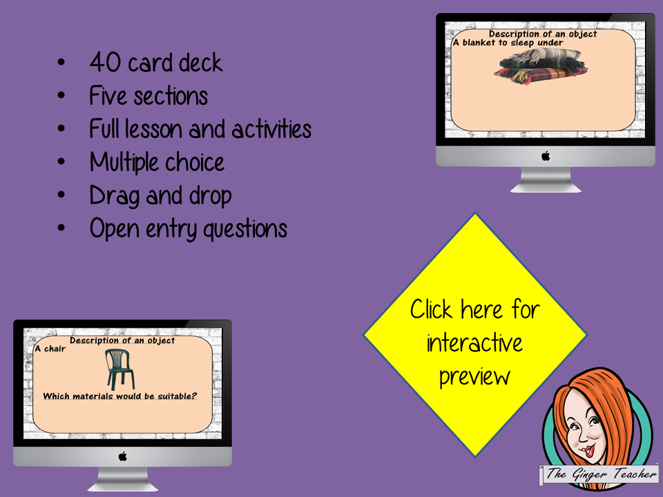 Suitability of Materials - Boom Cards Digital Lesson