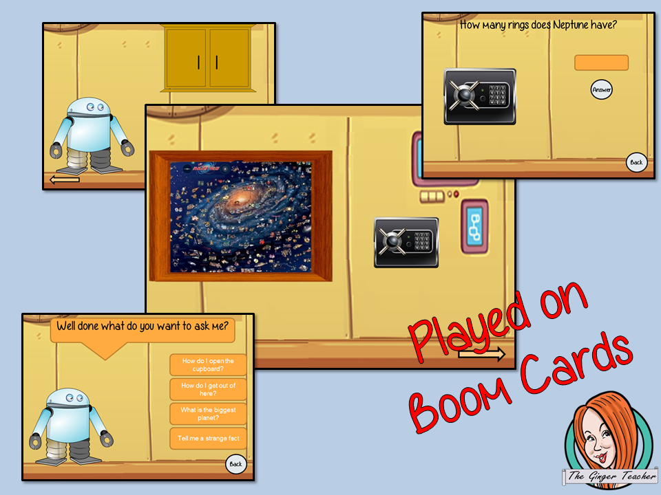 The Planets Science Escape Room Boom Cards