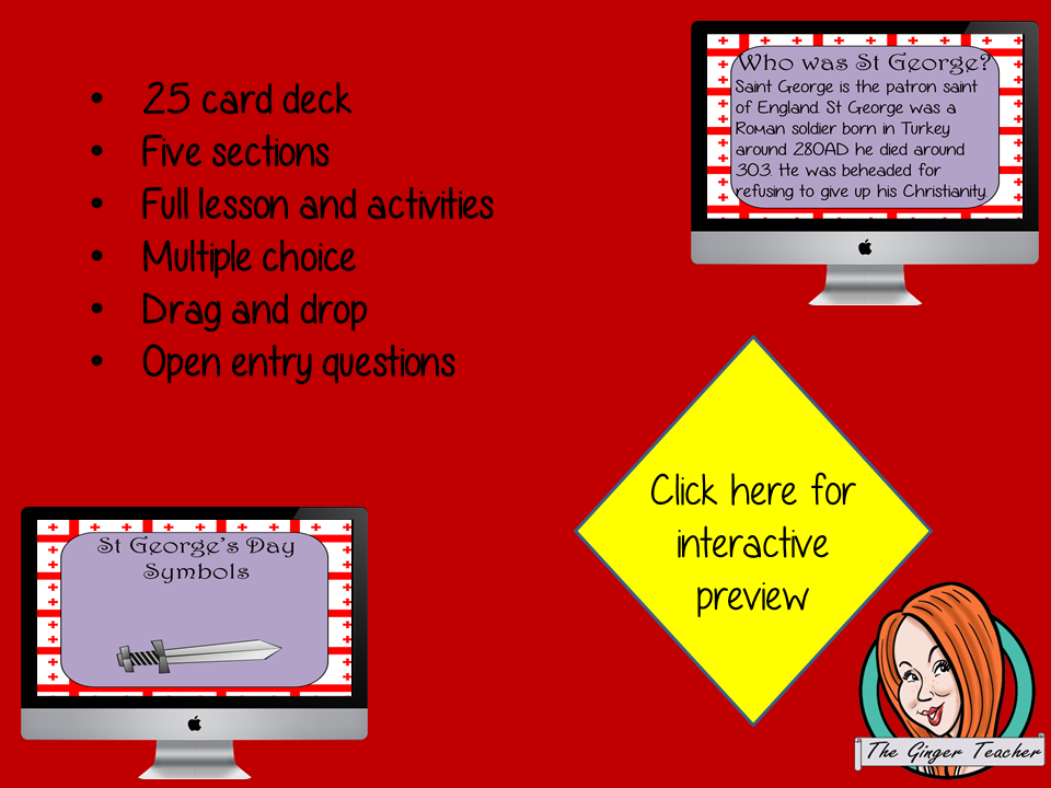 St. George's Day - Boom Cards Digital Lesson