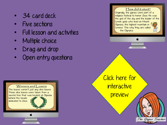 Ancient Greeks Olympics - Boom Cards Digital Lesson