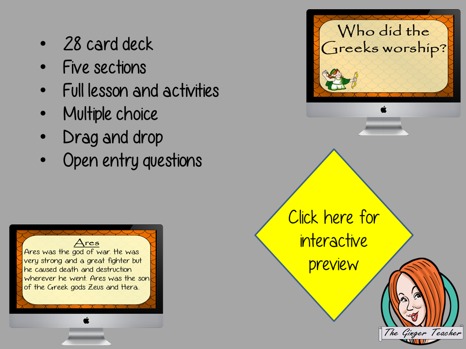 Ancient Greeks Religion and Gods - Boom Cards Digital Lesson