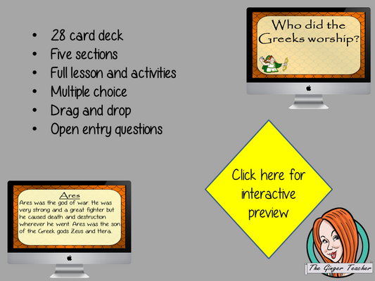 Ancient Greeks Religion and Gods - Boom Cards Digital Lesson