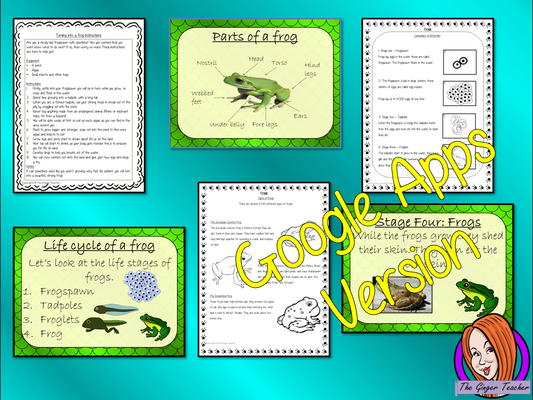 Distance Learning Life Cycles of a Frog Google Slides Lesson   These resources are a complete lesson on Frog Life Cycles, from my unit on Life Cycles of Animals. Great for teaching using frog life cycle activities This is the Google Slides version of this lesson!